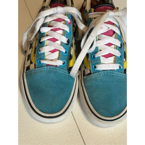 Vans Old Skool Women Women’s 6 Multicolor Checkerboard Low Top Sneakers Men 4.5 - Picture 2 of 6